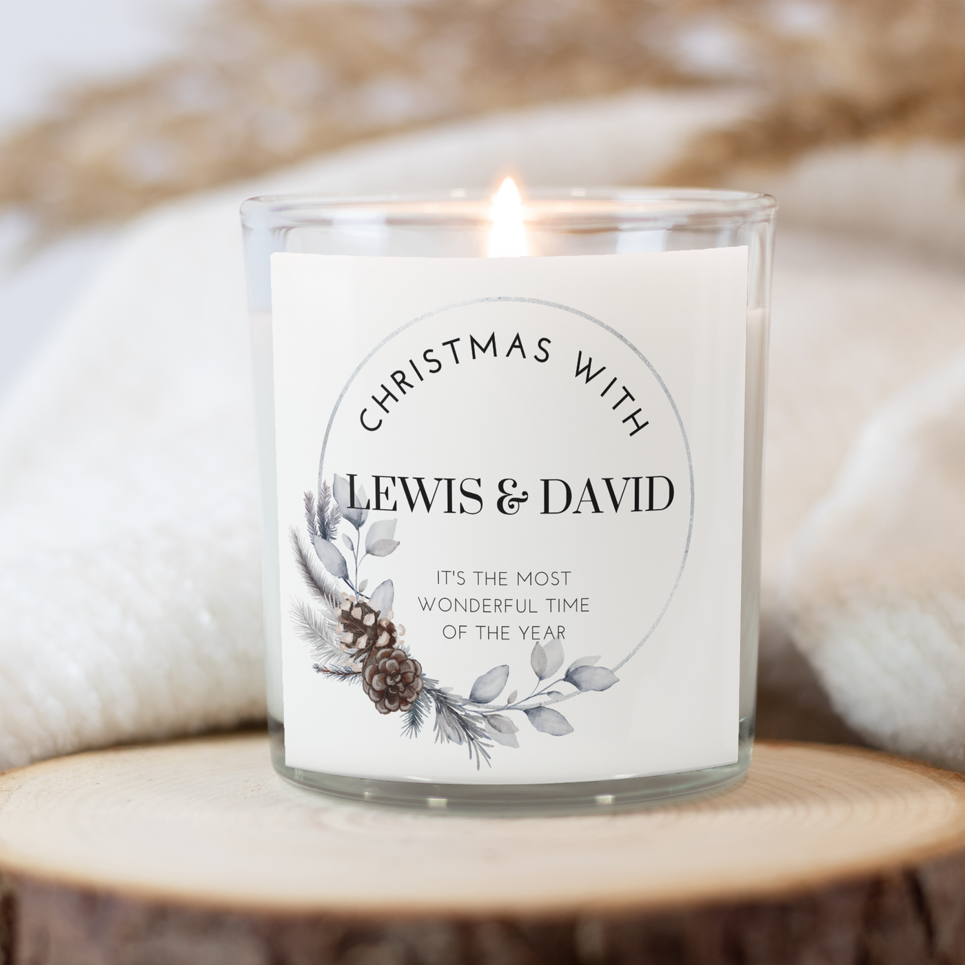Personalised Christmas With... Candle