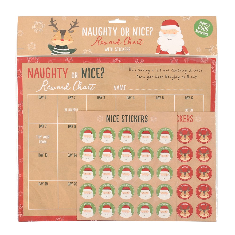 Naughty or Nice Christmas Reward Chart - TwoBeeps.co.uk