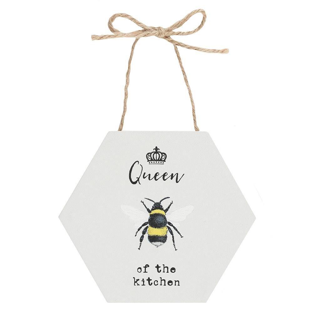 Bee Sign - Queen Of The Kitchen - TwoBeeps.co.uk