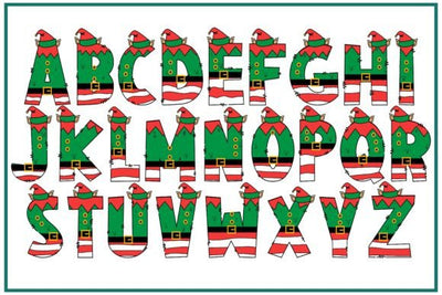 Personalised Christmas Elf Letter Ceramic Decoration