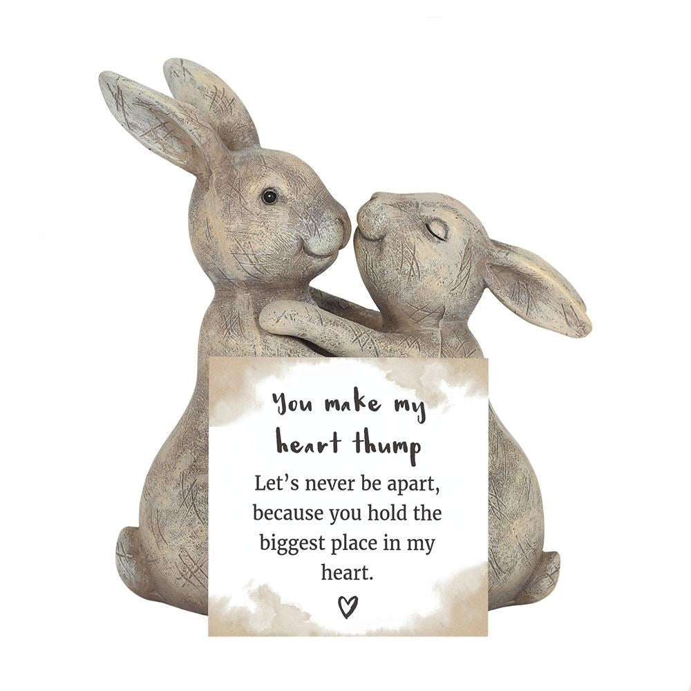 You Make my Heart Thump Bunny Ornament - TwoBeeps.co.uk
