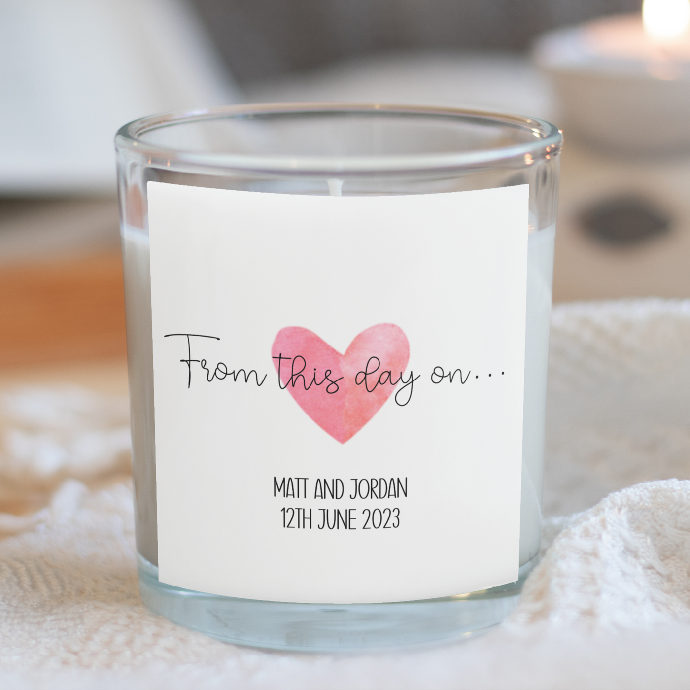 Personalised From This Day On Candle