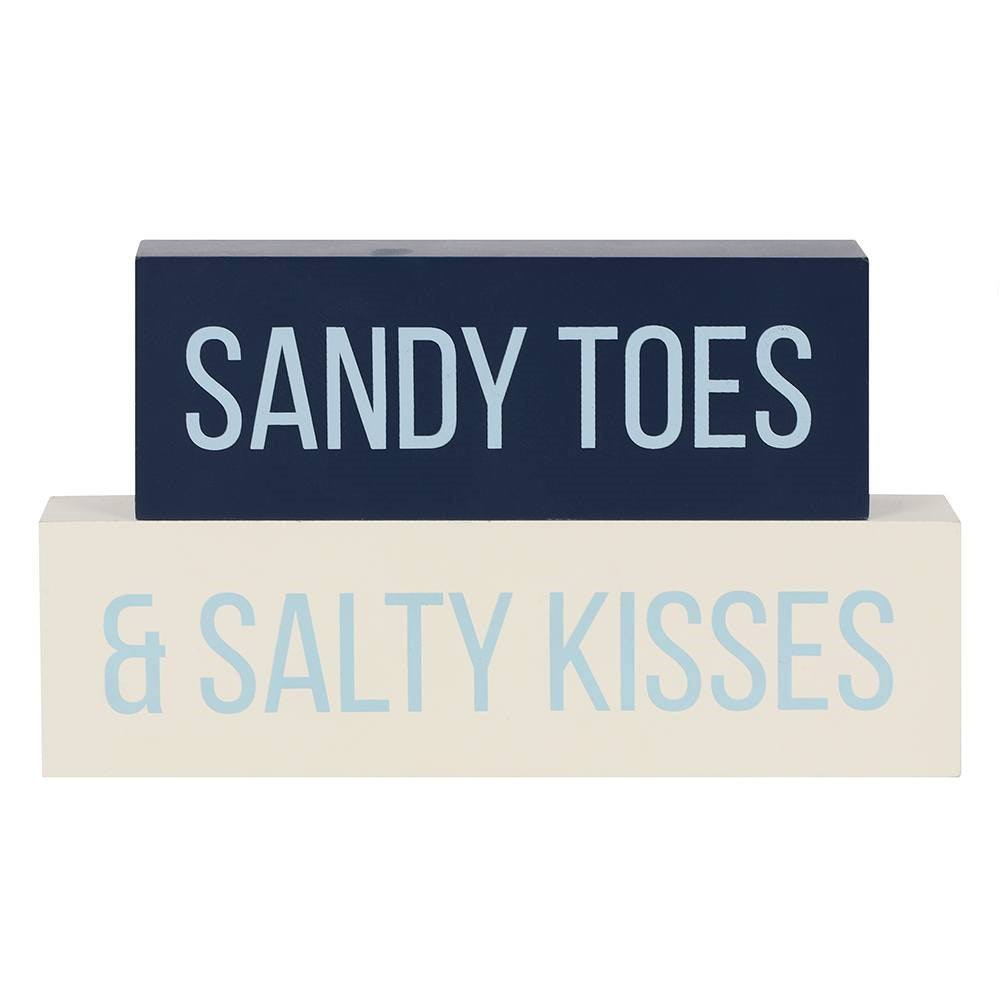 Sandy Toes & Salty Kisses Stacking Blocks - TwoBeeps.co.uk