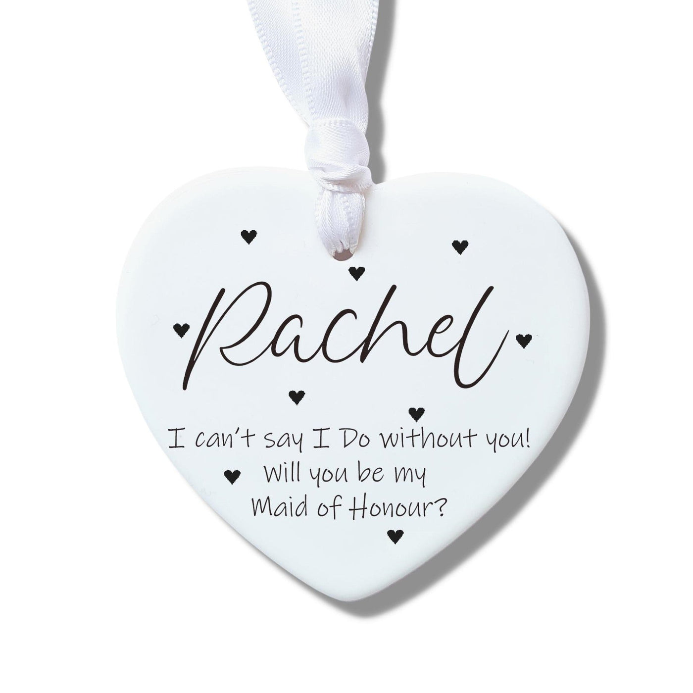 Personalised Will You Be My Maid of Honour Ceramic Decoration