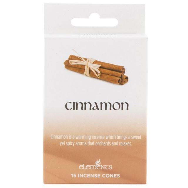 Elements Cinnamon Incense Cones - 15 cones - TwoBeeps.co.uk