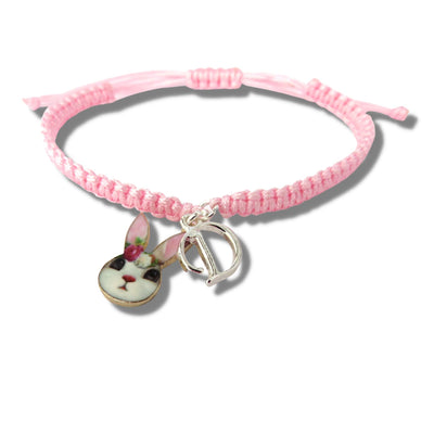 Personalised Girls Initial Bunny Friendship Bracelet