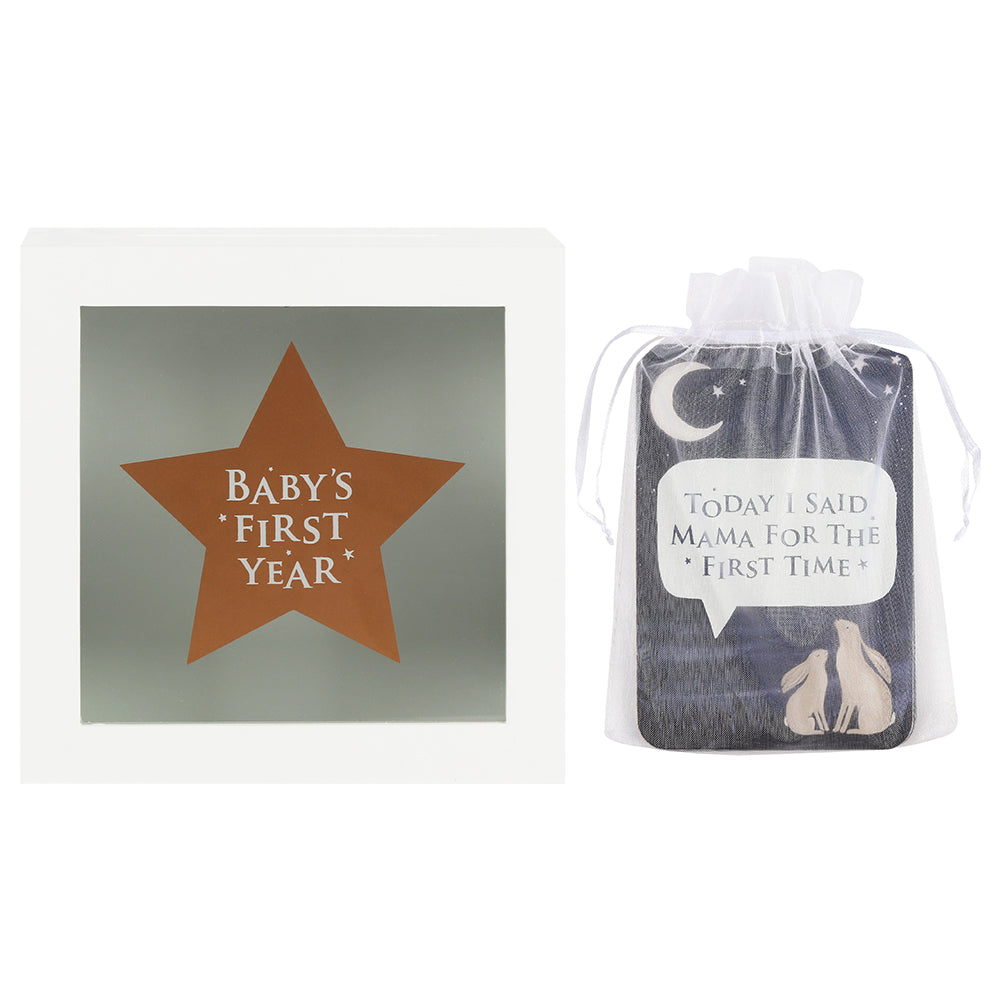 Baby's First Year Milestone Cards & Memory Box - TwoBeeps.co.uk