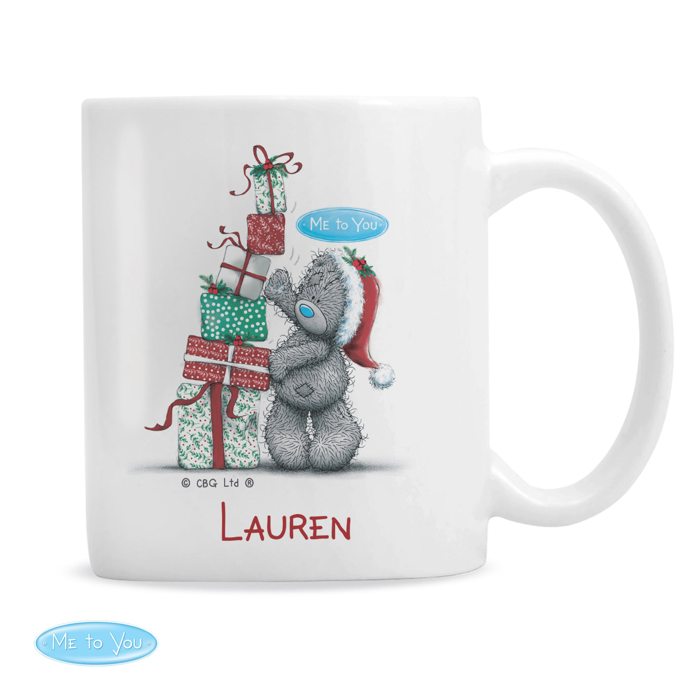 Personalised Me to You Christmas Mug - TwoBeeps.co.uk