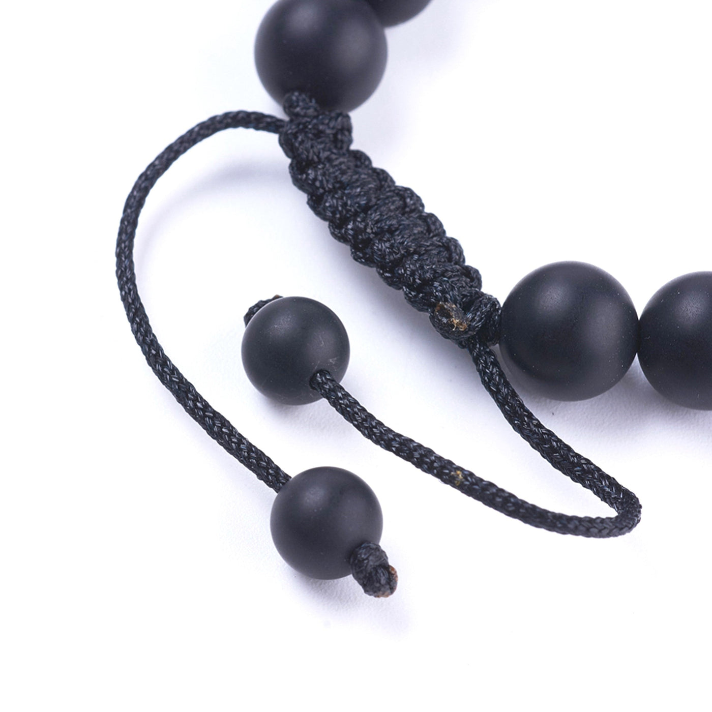 Personalised Men's Black Agate Bracelet