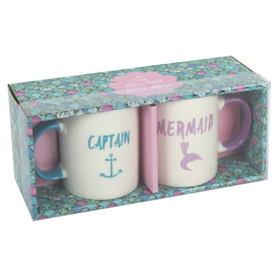 Captain And Mermaid Ceramic Mugs - TwoBeeps.co.uk