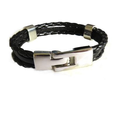 Men's Leather Clasp Bracelet