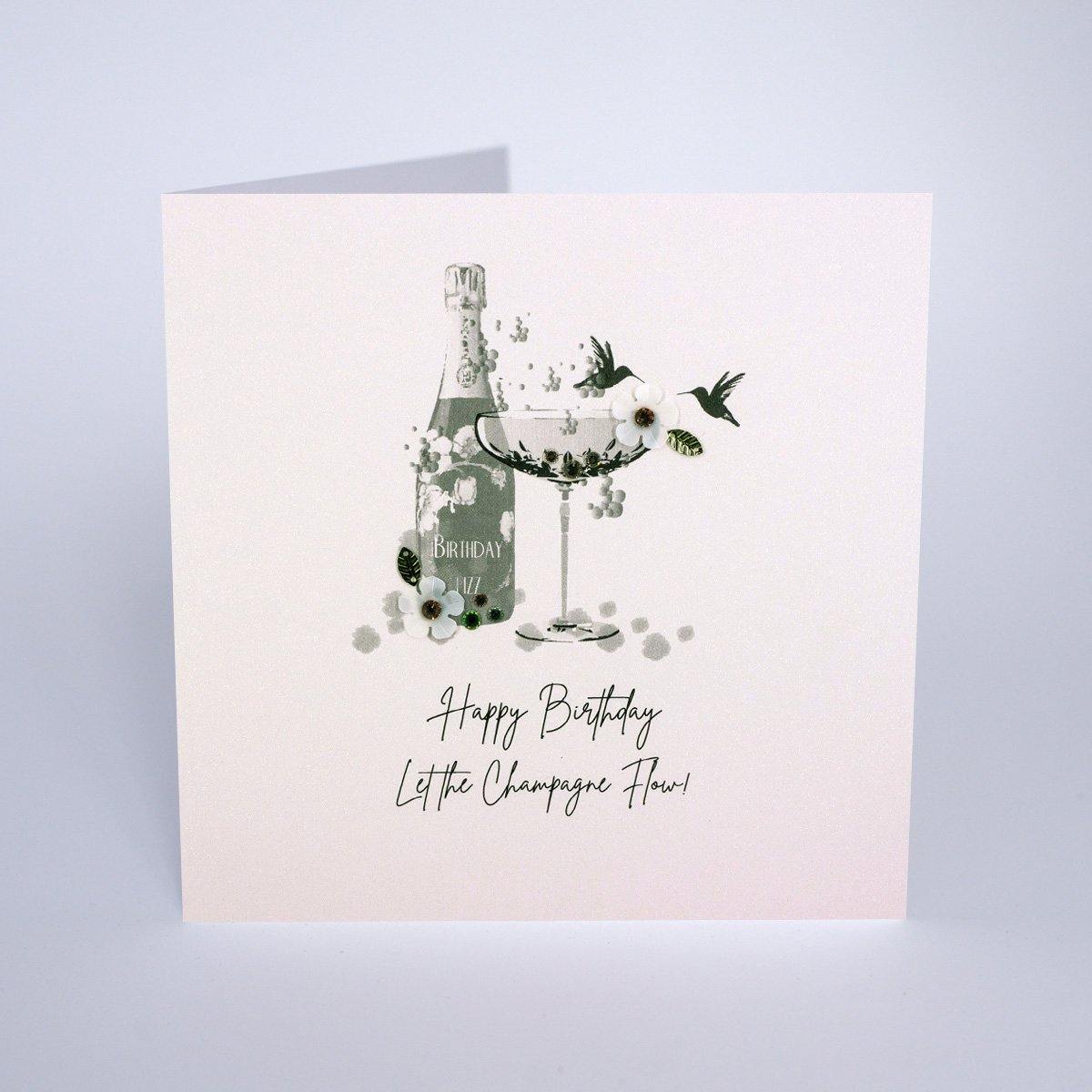 Let The Champagne Flow - Birthday Card - TwoBeeps.co.uk