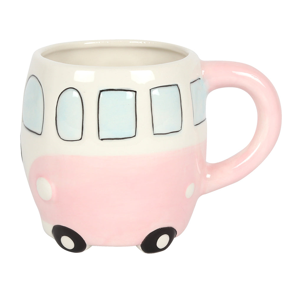 Pink Campervan Mug - TwoBeeps.co.uk