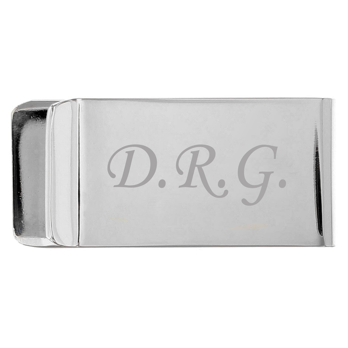 Personalised Silver Plated Money Clip - TwoBeeps.co.uk