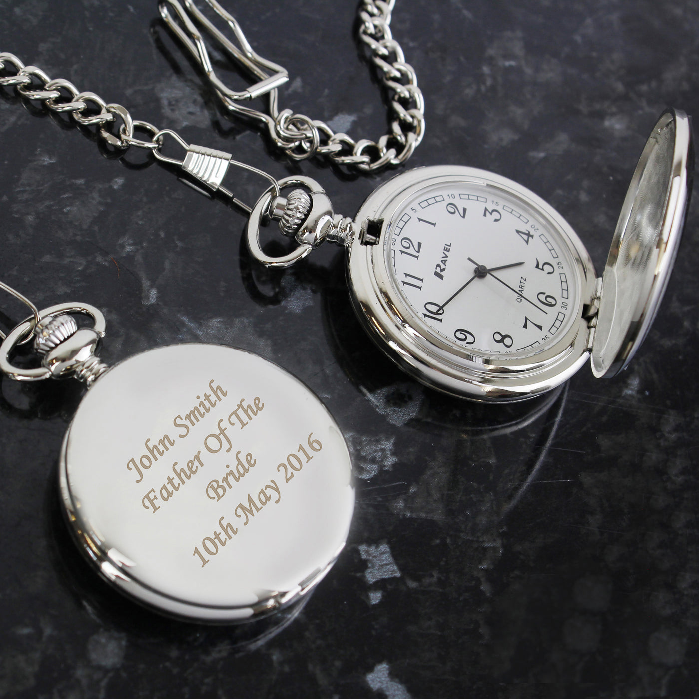 Personalised Pocket Fob Watch - TwoBeeps.co.uk