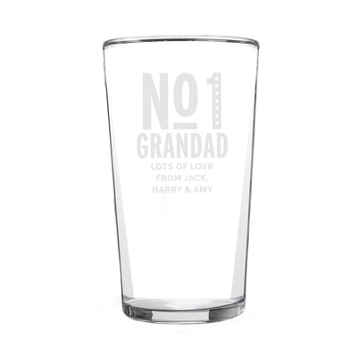 Personalised No. 1 Pint Glass