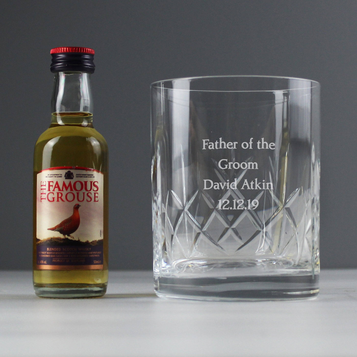 Personalised Cut Crystal & Whisky Gift Set - TwoBeeps.co.uk