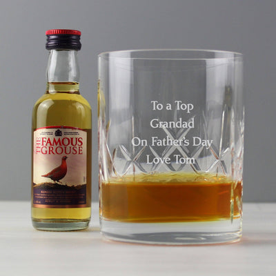 Personalised Cut Crystal & Whisky Gift Set - TwoBeeps.co.uk