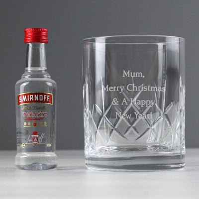 Personalised Cut Crystal & Vodka Gift Set - TwoBeeps.co.uk