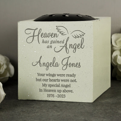 Personalised Angel Memorial Vase