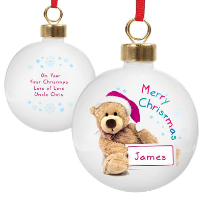 Personalised Tiny Tatty Teddy My 1st Christmas Stocking Bauble