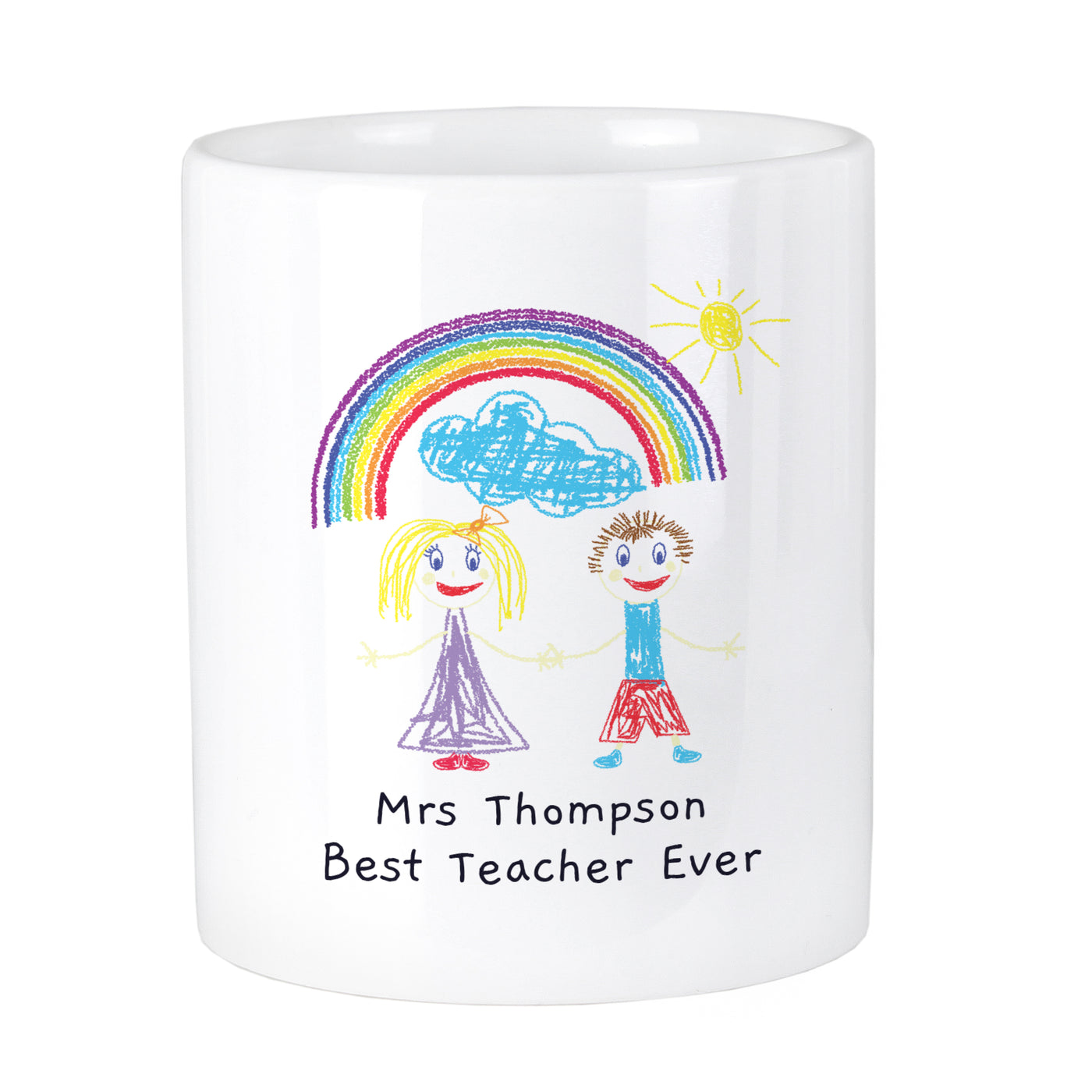 Personalised Childrens Drawing Photo Storage Pot