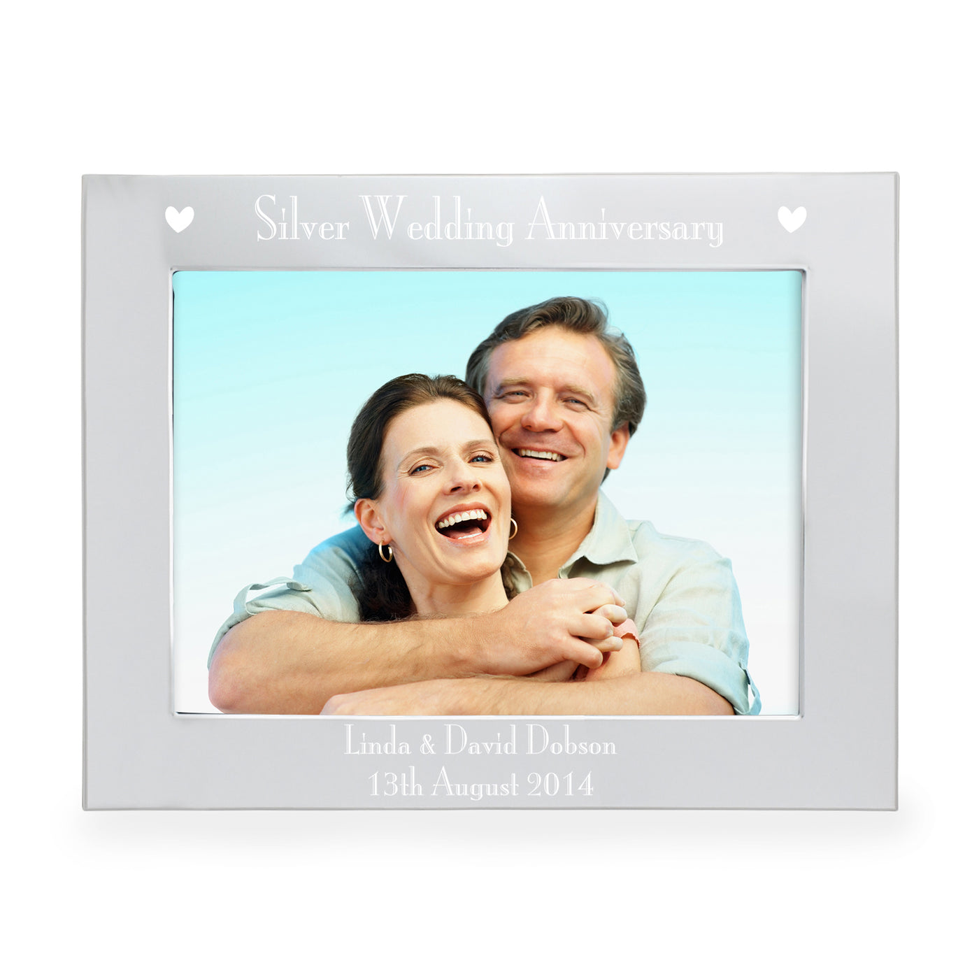 Personalised Our Wedding Day 6x4 Oak Finish Photo Frame