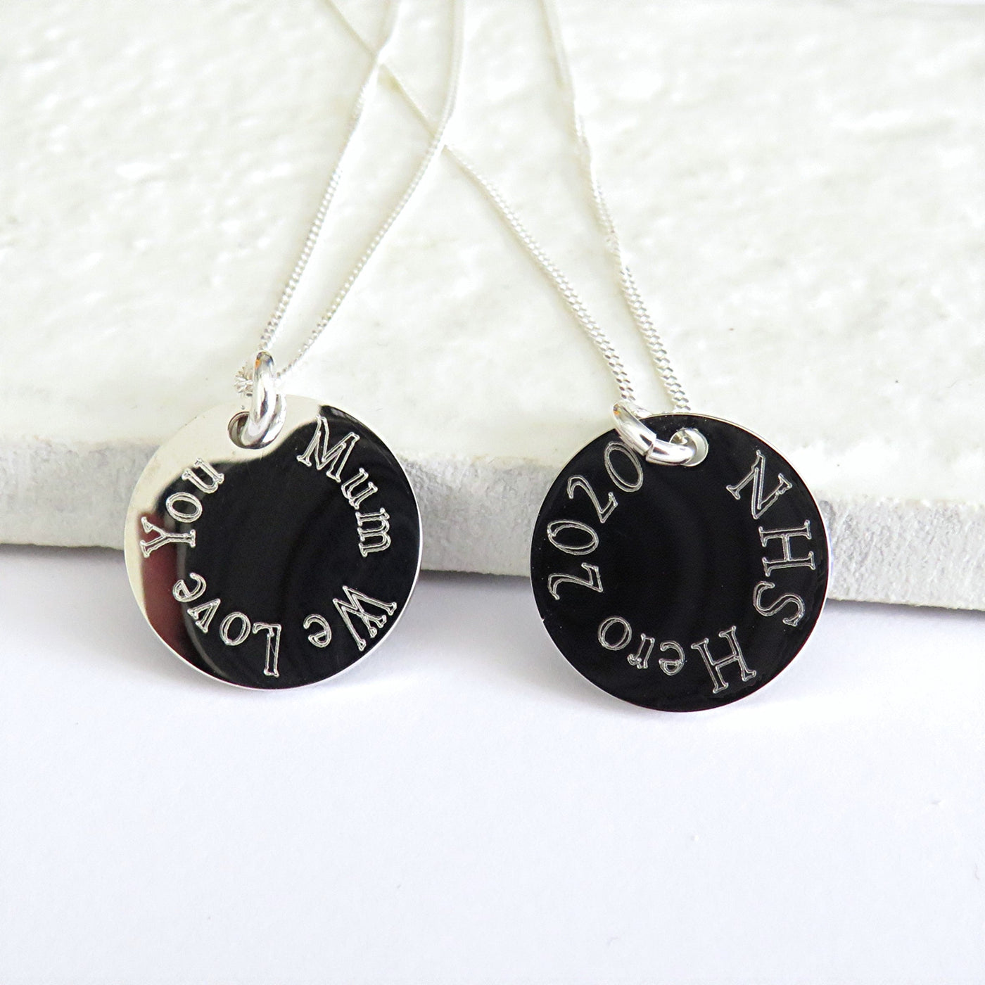 Personalised Engraved Edge Necklace