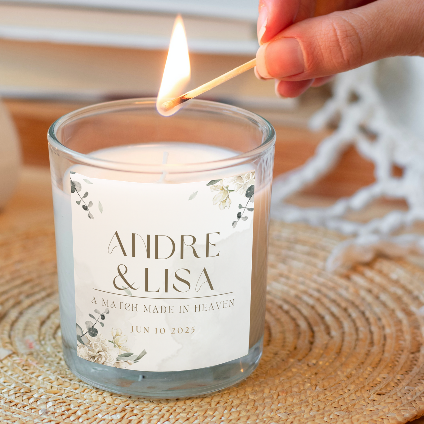 Personalised Match Made in Heaven Candle
