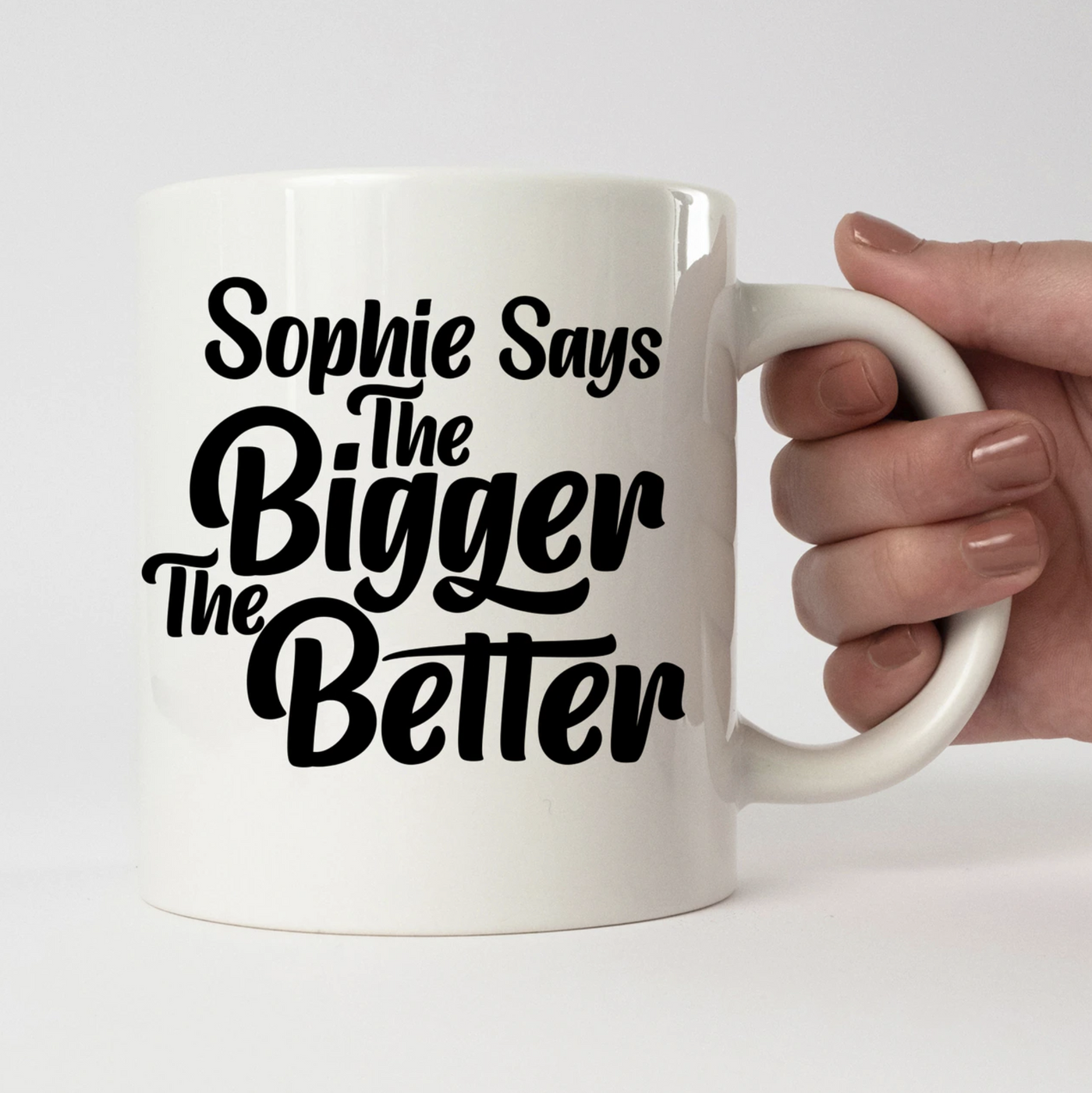 Personalised 20oz Bigger The Better Jumbo Mug - TwoBeeps.co.uk