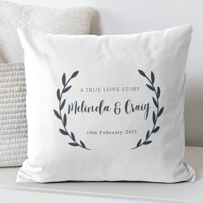 Personalised Fairy Tale Wedding Cushion