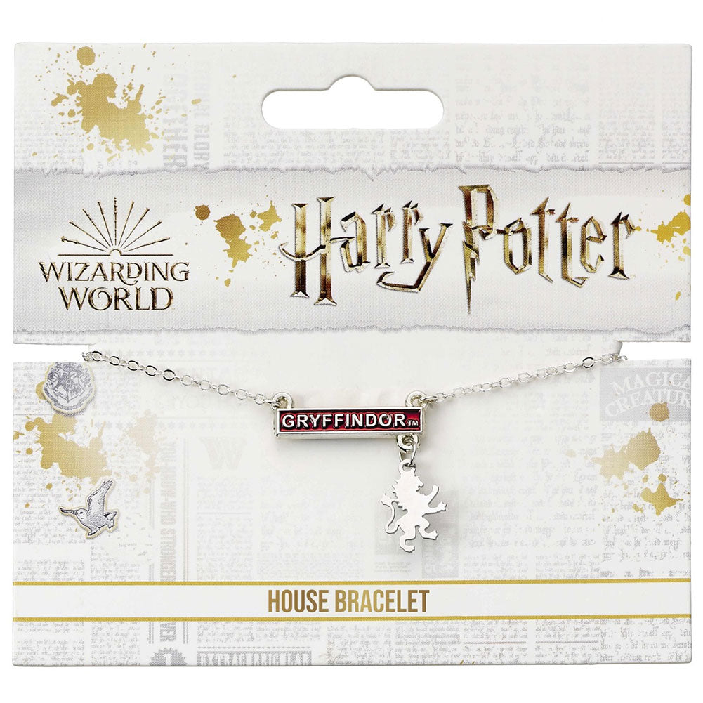 Harry Potter Silver Plated Bar Bracelet Gryffindor