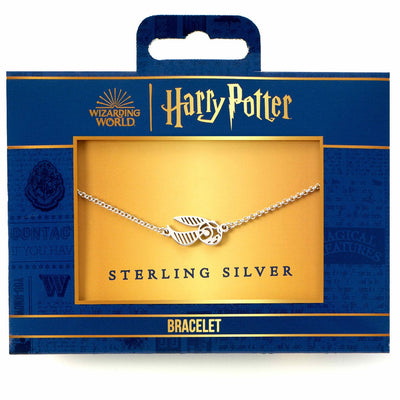 Harry Potter Sterling Silver Charm Bracelet Golden Snitch
