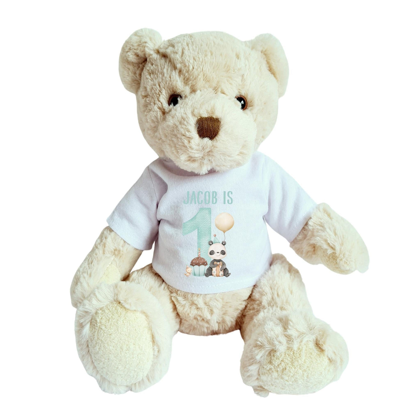 Personalised Boys Luxury Teddy Bear with 1st Birthday Shirt