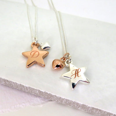 Personalised Star & Mini Charm Necklace