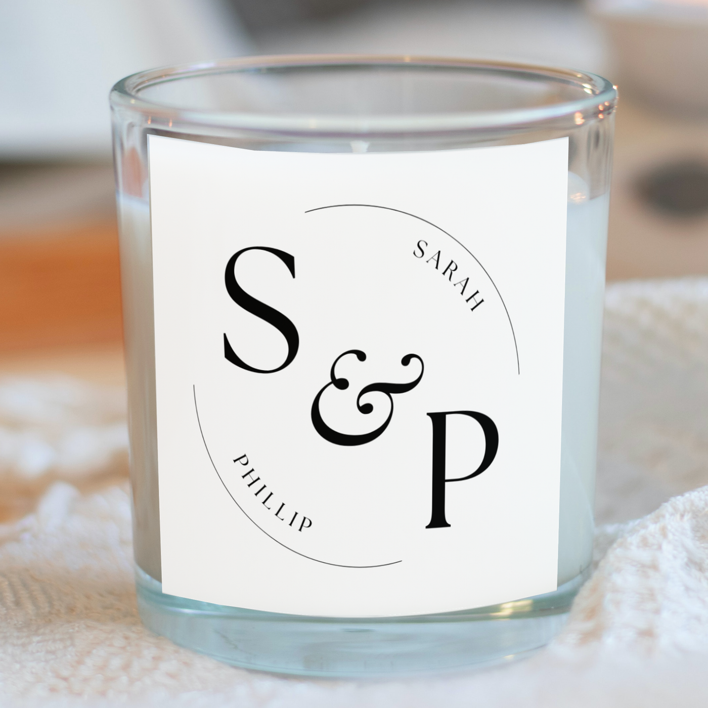 Personalised Initials Circle Candle