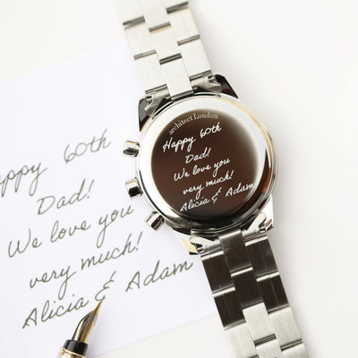 Swiss Made Mens Architect Watch Endeavour - Handwriting Engraving