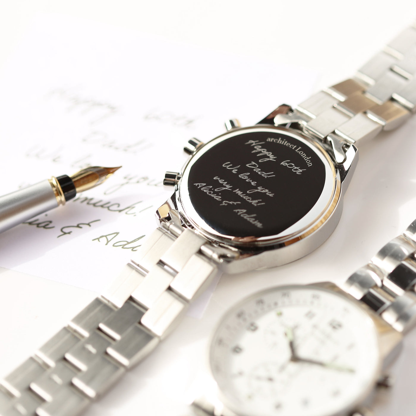 Swiss Made Mens Architect Watch Endeavour - Handwriting Engraving