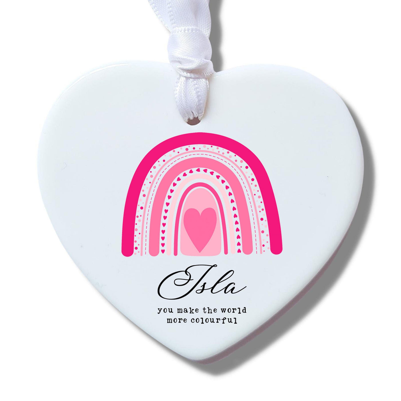 Personalised You Make the World More Colourful Ceramic Decoration