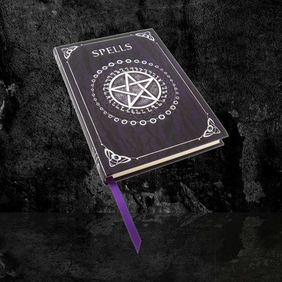Embossed Spell Book Purple 17cm