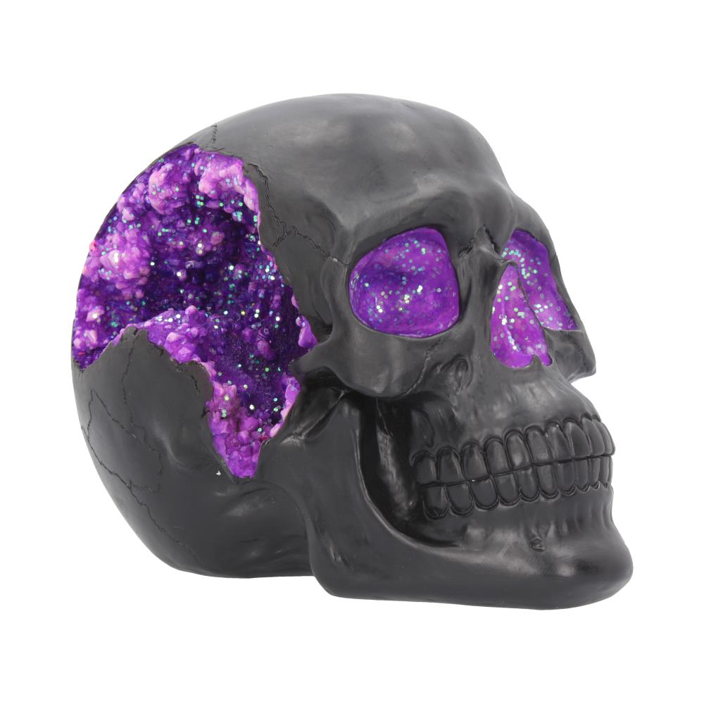 Geode Skull 17cm Ornament