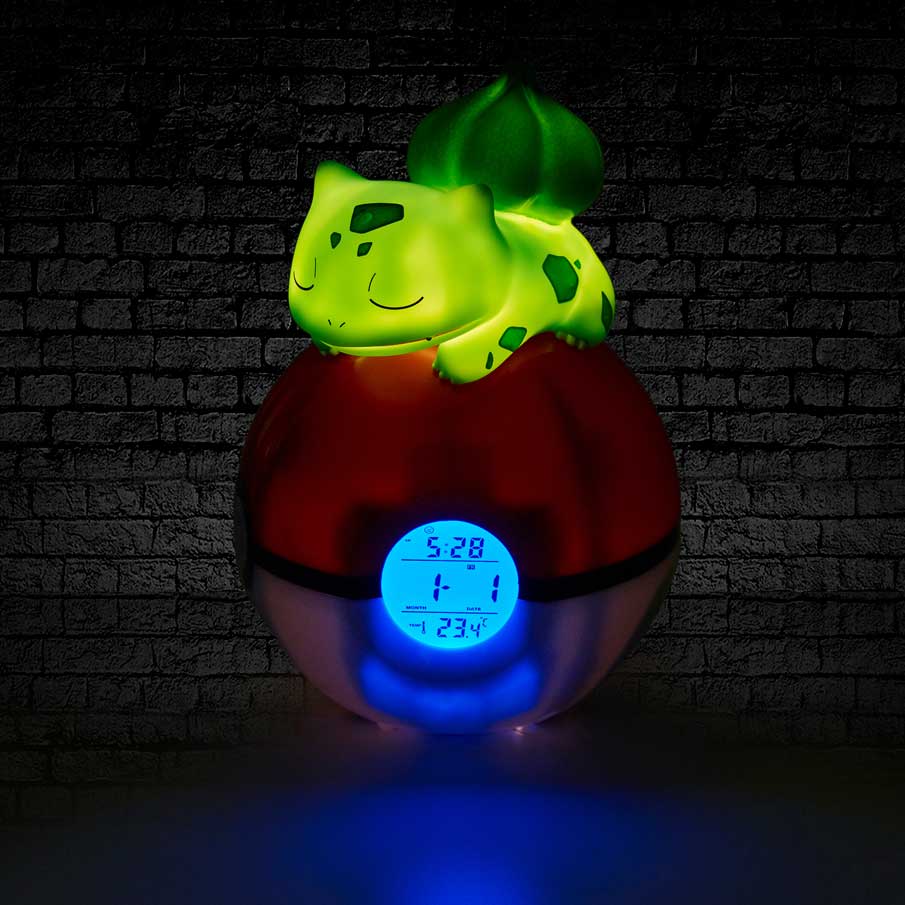 Pokemon Bulbasaur Light-Up FM Alarm Clock