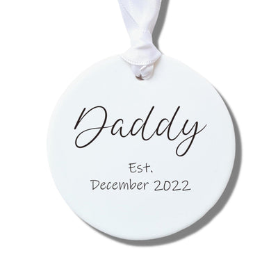 Personalised New Daddy Established Ceramic Decoration