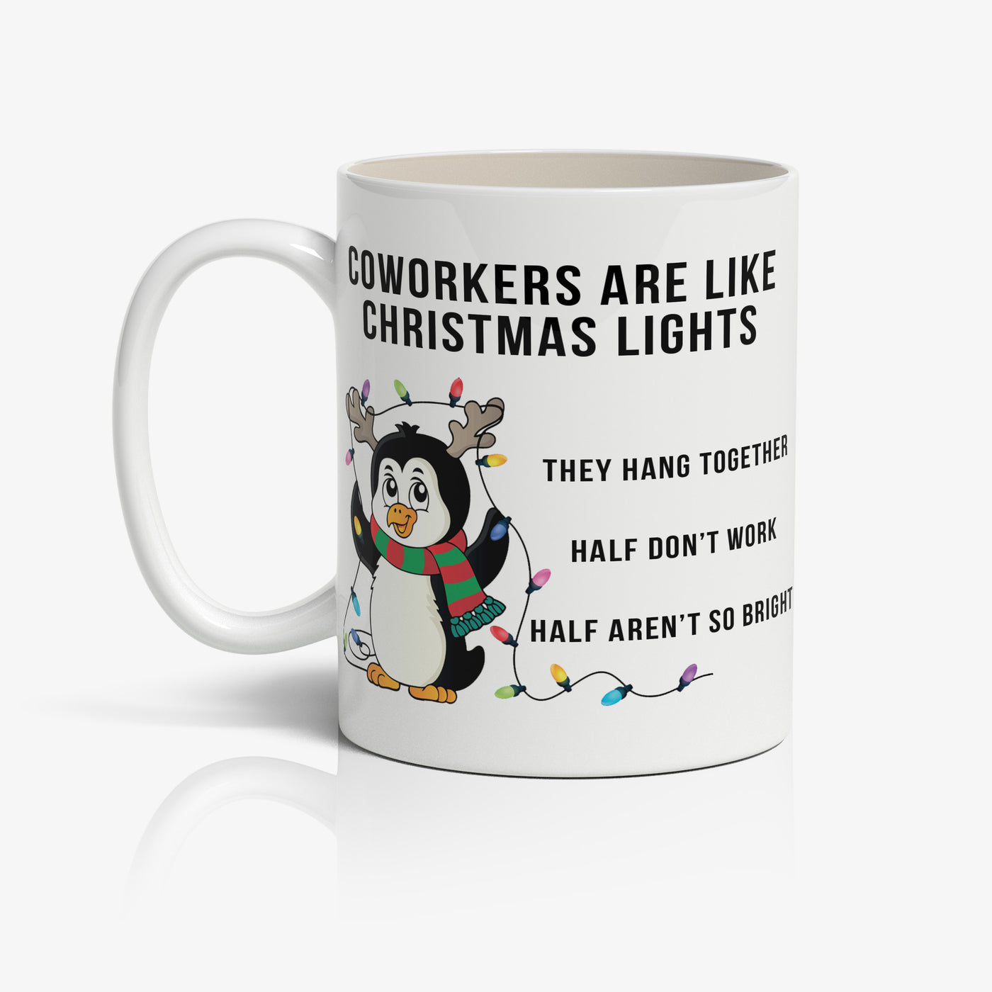 CoWorker Christmas Lights Mug - TwoBeeps.co.uk