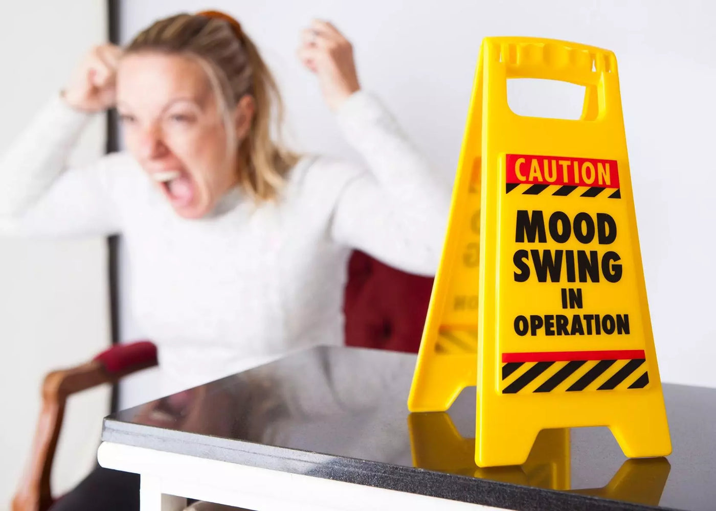 Desk Warning Sign - Mood Swing - TwoBeeps.co.uk