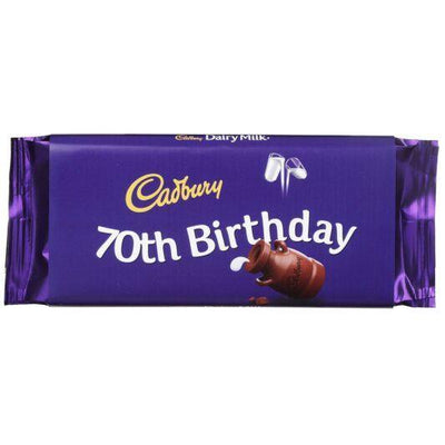 Cadbury's Milk Chocolate - 70th Birthday - TwoBeeps.co.uk
