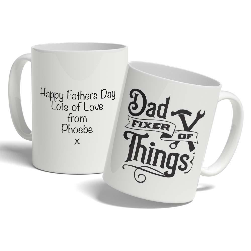 Personalised Dad Fixer of Things Mug - 11oz - TwoBeeps.co.uk