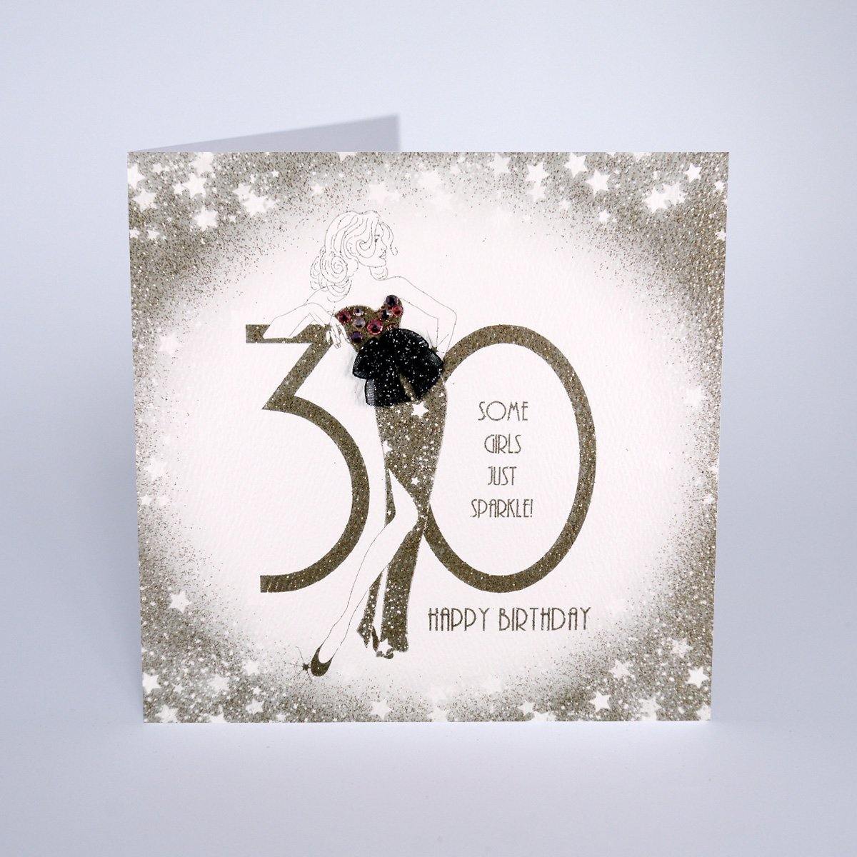 30 - Some Girls Just Sparkle - Birthday Card - TwoBeeps.co.uk