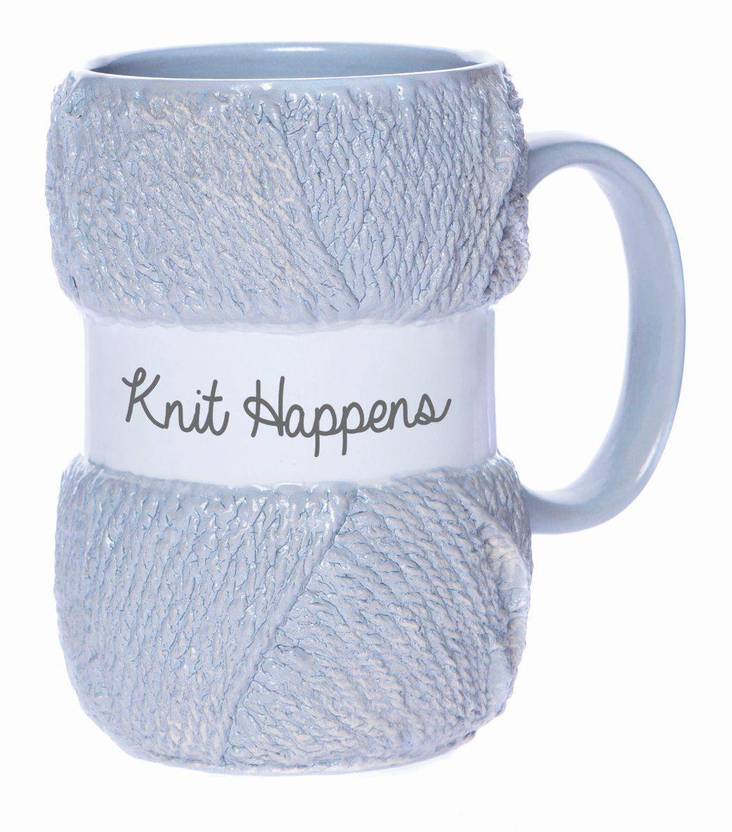 Knitting Mug - Knit Happens - TwoBeeps.co.uk
