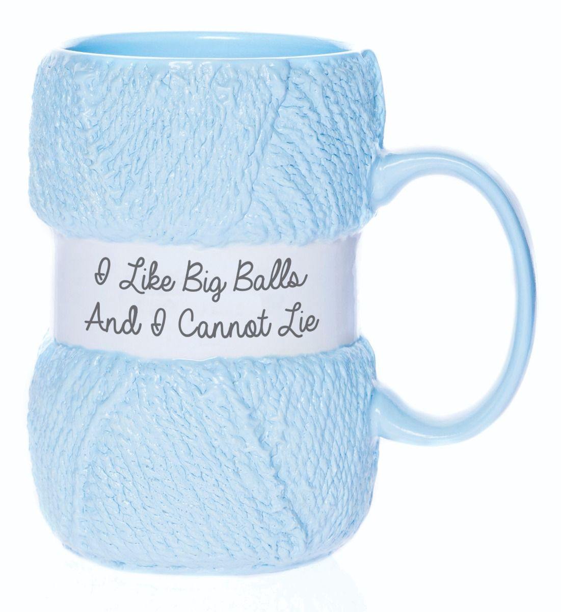 Knitting Mug - Big Balls - TwoBeeps.co.uk